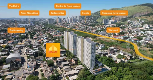 Vista aerea localizacao mirante da luz nova iguacu