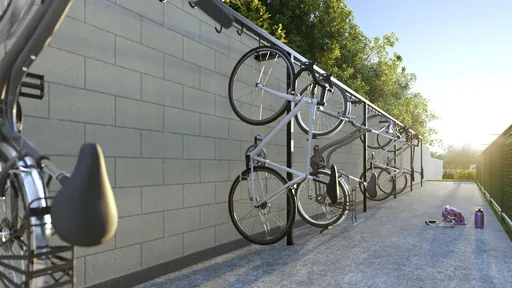 Bicicletario area comum render
