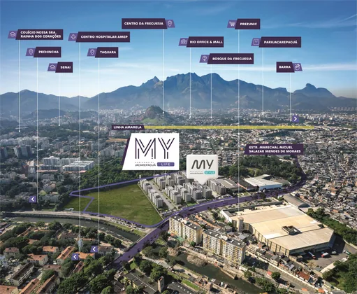 Mapa aereo localizacao jacarepagua pontos referencia