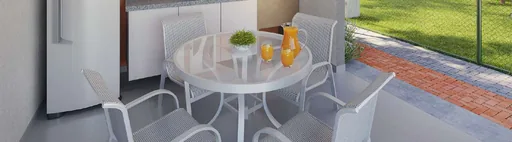 Area gourmet varanda render 3d