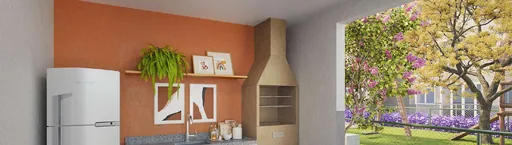 Churrasqueira area gourmet render