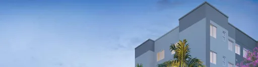 Fachada edificio render externo crepusculo