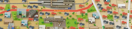 Mapa ilustrado bairro av duque caxias