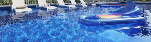 Piscina area lazer render