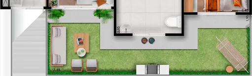 Planta baixa unidade area externa