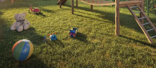 Playground infantil area lazer render