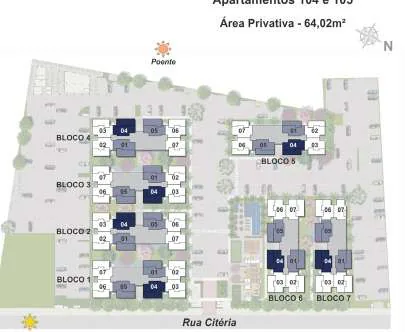 Implantacao blocos apartamentos 104 105