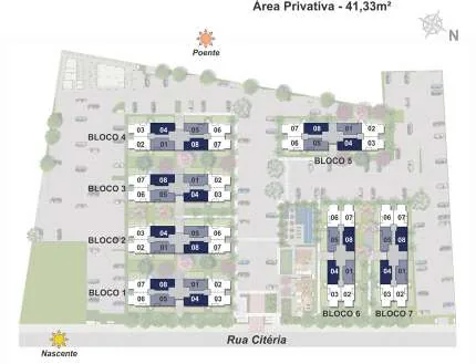 Implantacao blocos area privativa