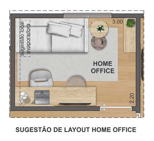 Planta sugestao layout home office