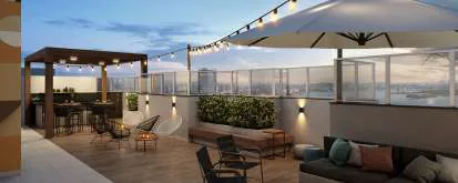 Rooftop terraco area lazer render