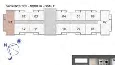Pavimento tipo torre 02 planta unidades