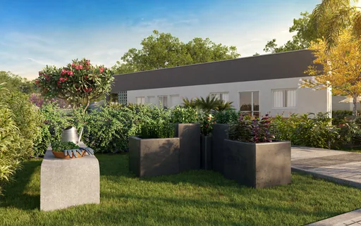 Render area jardim horta comunitaria