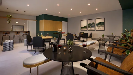 Salao festas render interior empreendimento