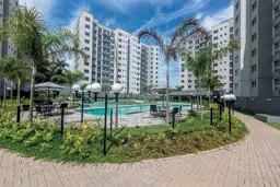 Render area lazer condominio noturno