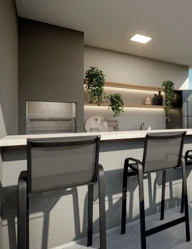 Render bar gourmet area comum