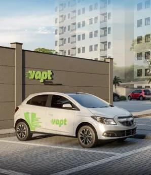 Render entrada garagem noturna