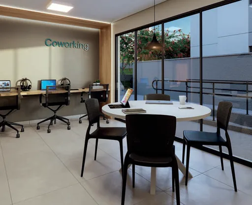 Render espaco coworking amenidade
