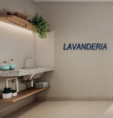 Render lavanderia ambiente interno