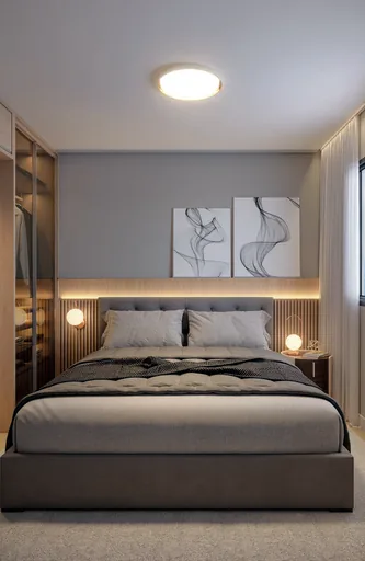 Render quarto suite luxo noturno