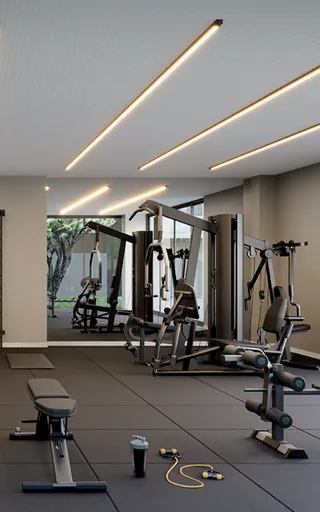 Academia fitness render amenidade