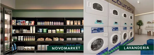 Render novomarket lavanderia amenidades