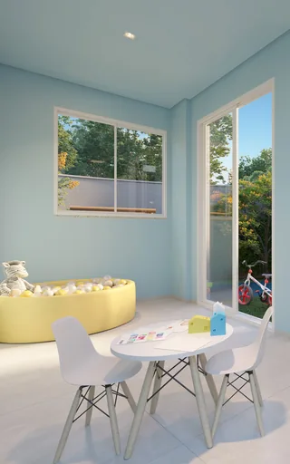 Brinquedoteca piscina bolinhas render