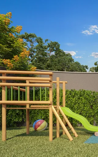 Playground infantil area lazer render