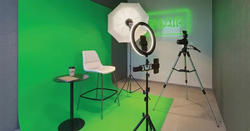 Estudio gravacao amenidade render