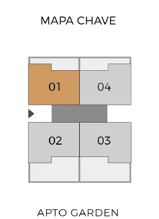Mapa chave apto garden unidades