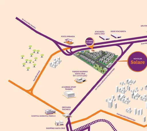 Mapa localizacao entorno empreendimento