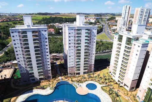 Render aereo empreendimento edificios