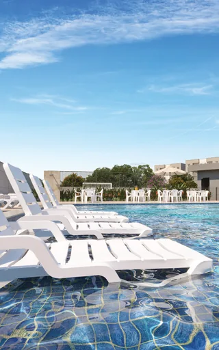 Render noturno area lazer empreendimento