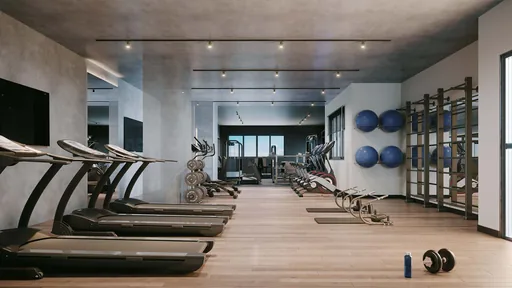 Academia fitness render amenidade