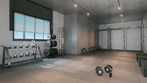 Academia fitness render interior