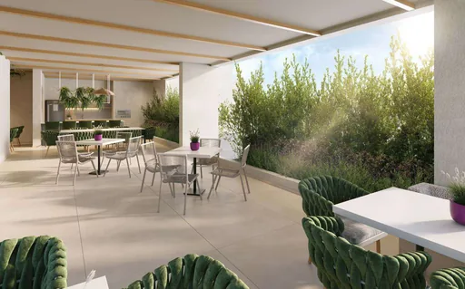 Area gourmet varanda render 3d