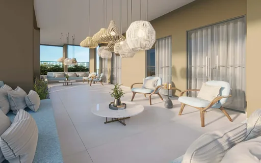 Area social varanda gourmet render