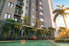 Fachada piscina area externa empreendimento