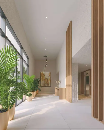 Hall entrada lobby render