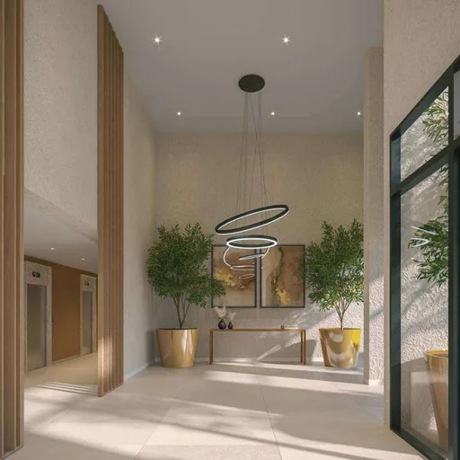 Hall entrada lobby render 3d