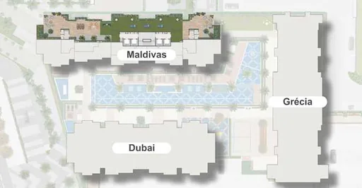 Implantacao torres areas comuns piscina