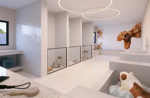 Pet care amenidade banho tosa render