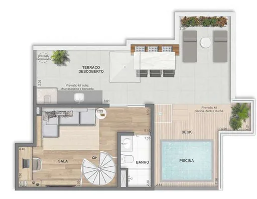 Planta cobertura terraco piscina deck 2