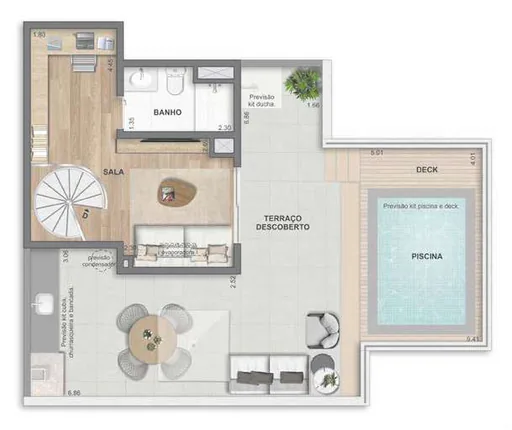 Planta cobertura terraco piscina deck 3