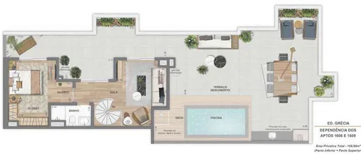 Planta dependencia aptos 1606 1609 ed grecia