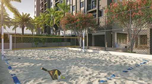 Quadra beach tennis areia amenidade condominio