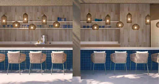 Render bar area amenidade condominio