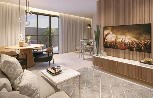 Render sala estar jantar apartamento