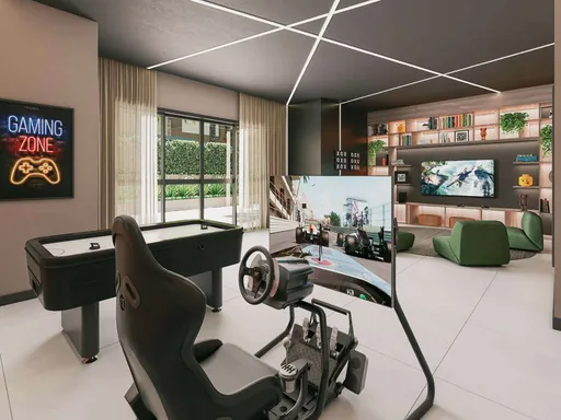 Sala games simulador corrida amenidade