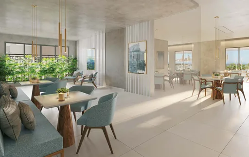 Salao festas lounge render interior