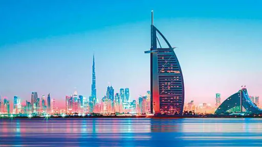 Skyline dubai contexto localizacao